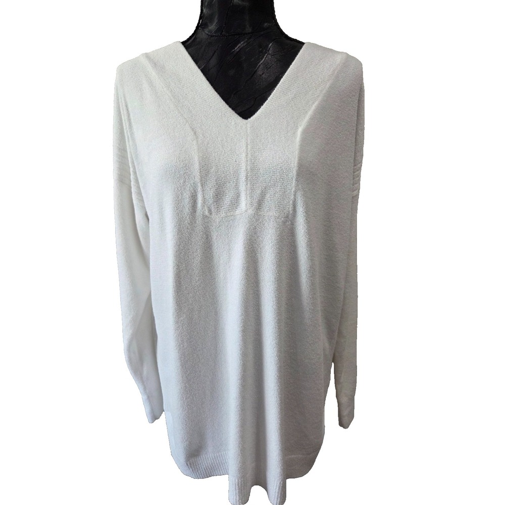 Barefoot Dreams Cozy Chic Ultra Lite Tunic Top Shirt White Large